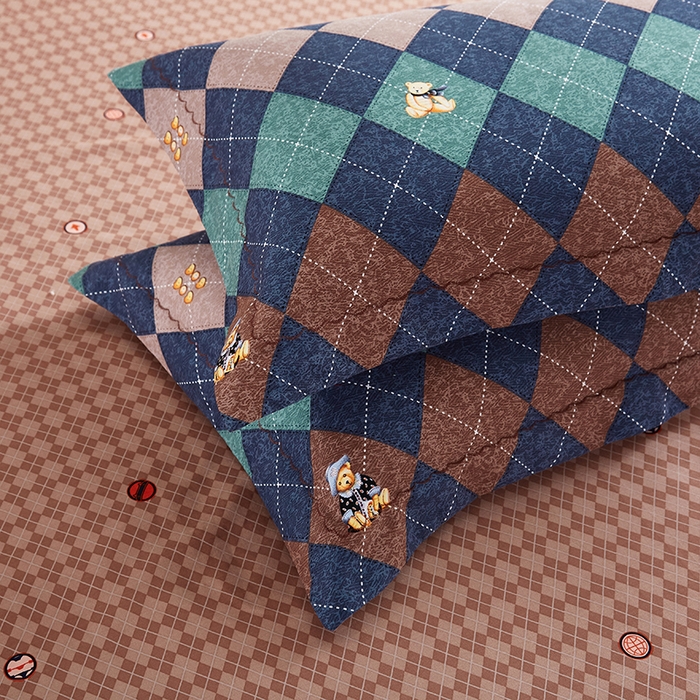 91家纺网 家纺一手货源 找家纺 威克凯丽 2024新款全棉活性磨毛四件套 熊宝贝