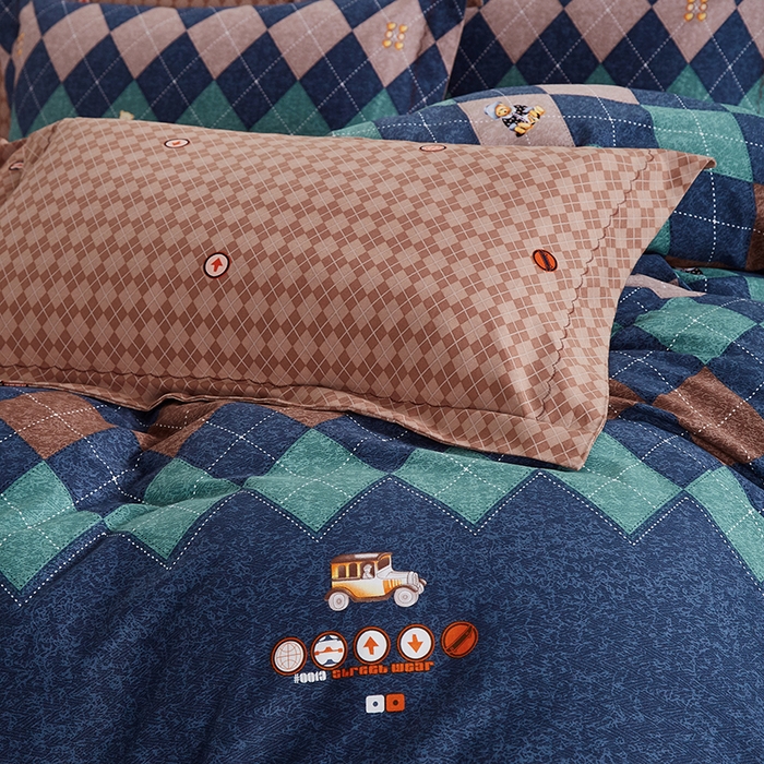 91家纺网 家纺一手货源 找家纺 威克凯丽 2024新款全棉活性磨毛四件套 熊宝贝