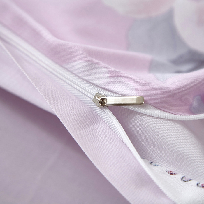 91家纺网 家纺一手货源 找家纺 威克凯丽 2024新款全棉活性磨毛四件套 叶语瑶香（粉）