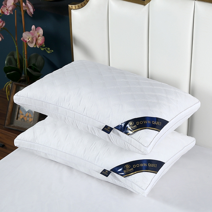 91家纺网 家纺一手货源 找家纺 （总）圣之寐 2025新款三线格磨毛羽丝绒枕枕头枕芯 