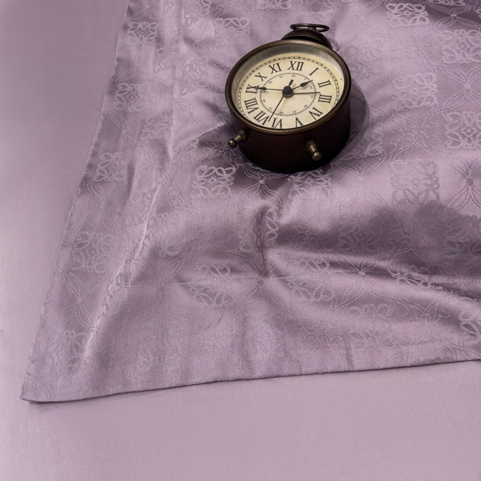 91家纺网 家纺一手货源 找家纺 威克凯丽 2024新款全棉提花四件套 罗兰-香芋紫