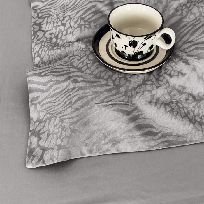 91家纺网 家纺一手货源 找家纺 威克凯丽 2024新款全棉提花四件套 米兰-银灰