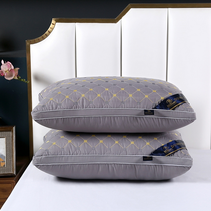 91家纺网 家纺一手货源 找家纺 （总）圣之寐 2025新款满天星磨毛羽丝绒刺绣枕枕头枕芯