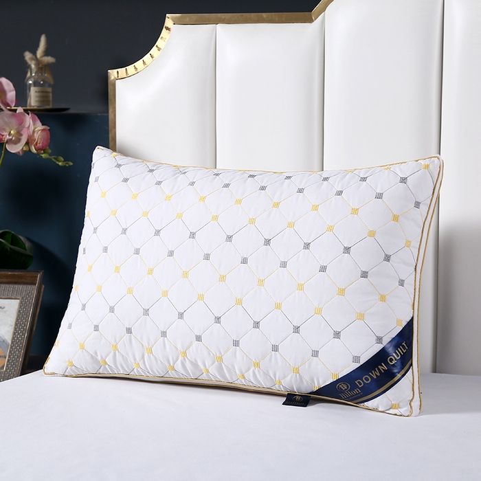 91家纺网 家纺一手货源 找家纺 （总）圣之寐 2025新款满天星磨毛羽丝绒刺绣枕枕头枕芯