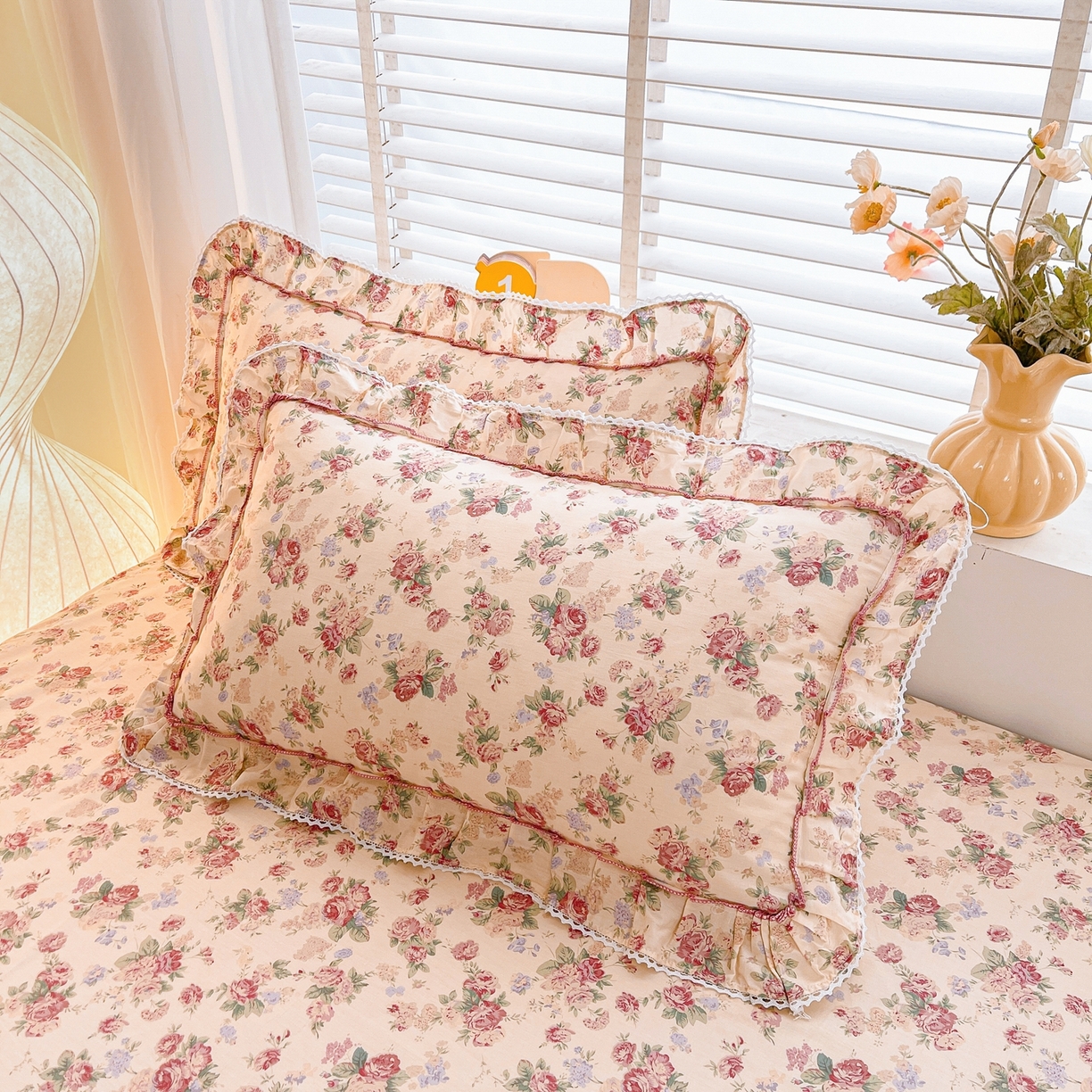 91家纺网 家纺一手货源 找家纺 （总）缦彩 2025新款韩版全棉公主风枕套