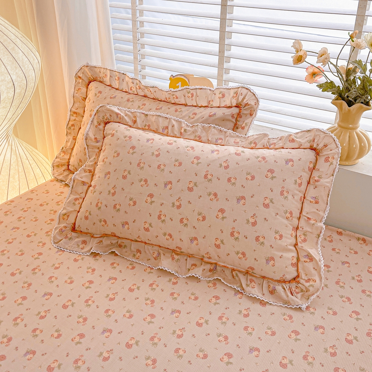 缦彩 2025新款韩版全棉公主风枕套 沫沫小姐