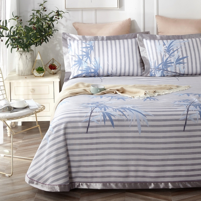 91家纺网 家纺一手货源 找家纺 （总）威克凯丽 2024新款特价款竹语天丝软凉席三件套