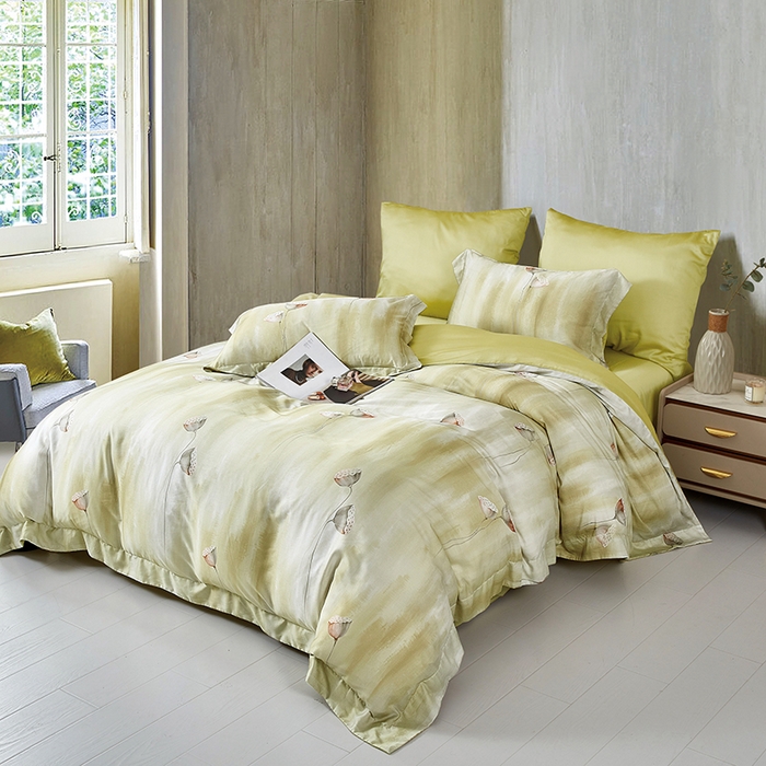 91家纺网 家纺一手货源 找家纺 （总）威克凯丽 2024新款金太阳60兰精天丝四件套