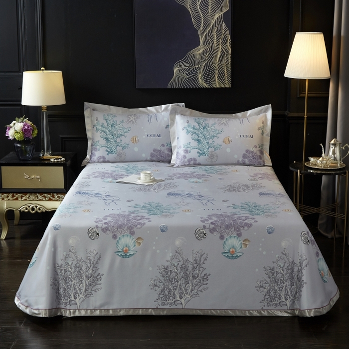 威克凯丽 2024新款特价款竹语天丝软凉席三件套 海底世界