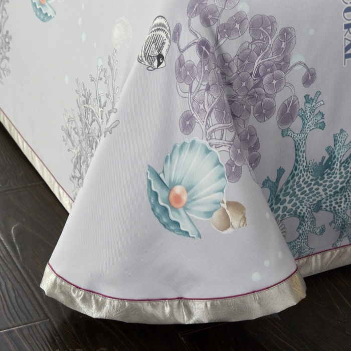 91家纺网 家纺一手货源 找家纺 威克凯丽 2024新款特价款竹语天丝软凉席三件套 海底世界