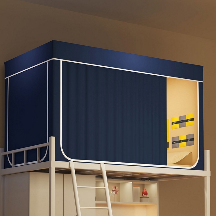 91家纺网 家纺一手货源 找家纺 （总）宅部落 2025新款学生床帘宿舍上下铺床帘式强遮光学生蚊帐-纯色系列