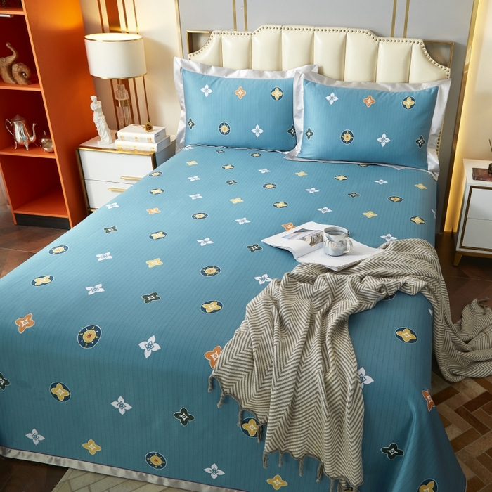 91家纺网 家纺一手货源 找家纺 威克凯丽 2024新款特价款竹语天丝软凉席三件套 帕米拉-绿