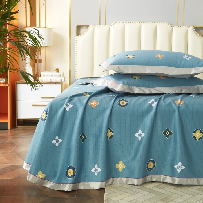 91家纺网 家纺一手货源 找家纺 威克凯丽 2024新款特价款竹语天丝软凉席三件套 帕米拉-绿