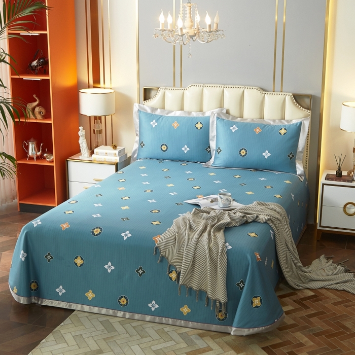 91家纺网 家纺一手货源 找家纺 威克凯丽 2024新款特价款竹语天丝软凉席三件套 帕米拉-绿