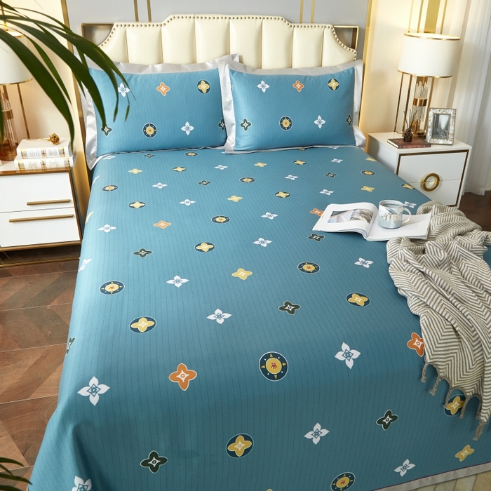 91家纺网 家纺一手货源 找家纺 威克凯丽 2024新款特价款竹语天丝软凉席三件套 帕米拉-绿