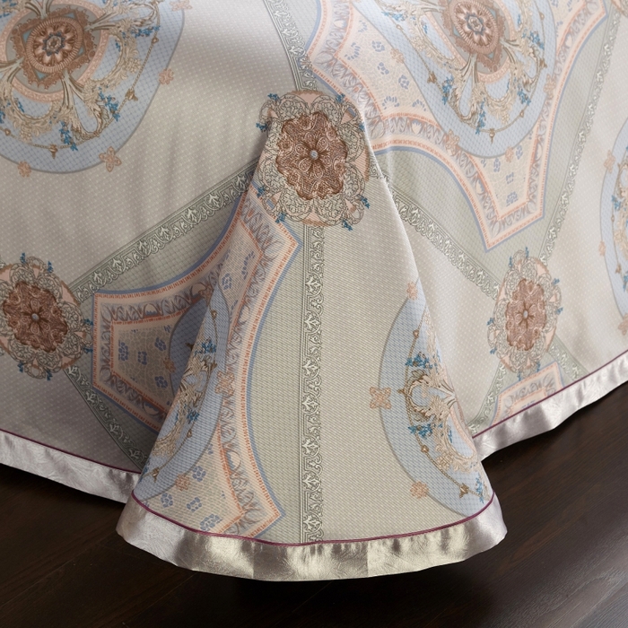 91家纺网 家纺一手货源 找家纺 威克凯丽 2024新款特价款竹语天丝软凉席三件套 普罗旺斯