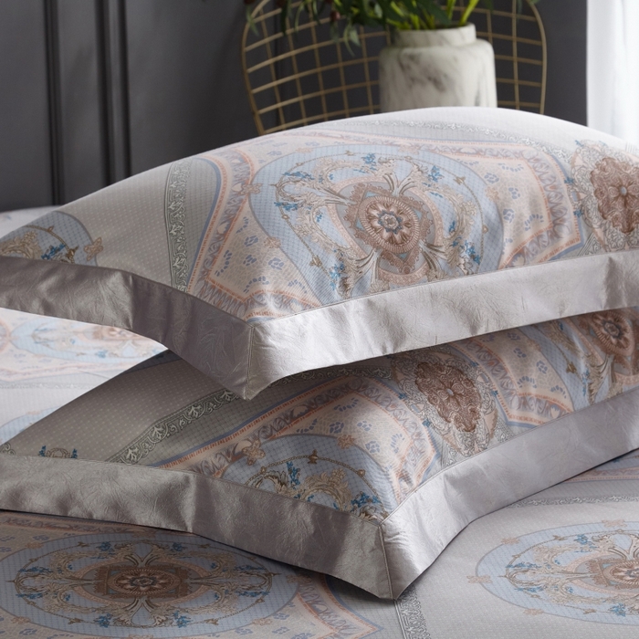 91家纺网 家纺一手货源 找家纺 威克凯丽 2024新款特价款竹语天丝软凉席三件套 普罗旺斯