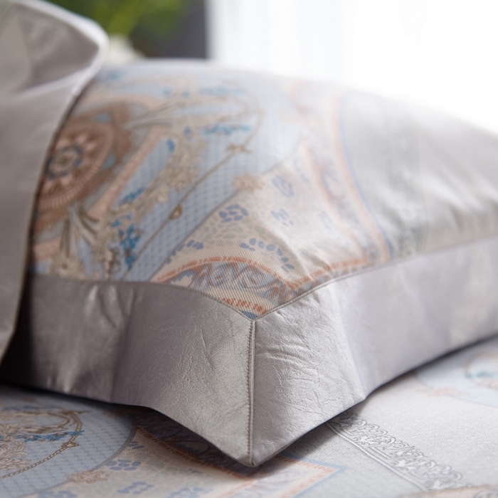 91家纺网 家纺一手货源 找家纺 威克凯丽 2024新款特价款竹语天丝软凉席三件套 普罗旺斯