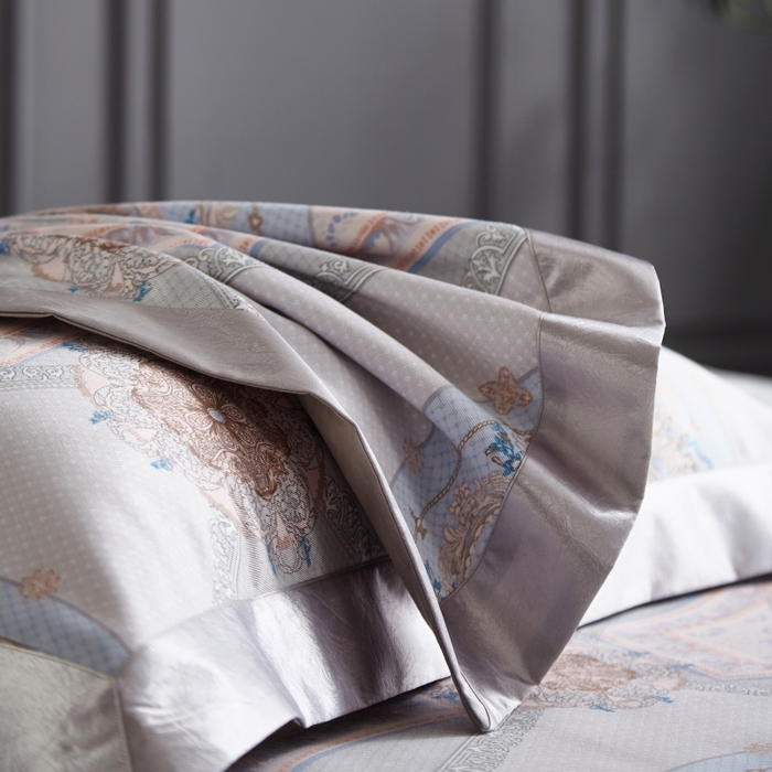 91家纺网 家纺一手货源 找家纺 威克凯丽 2024新款特价款竹语天丝软凉席三件套 普罗旺斯