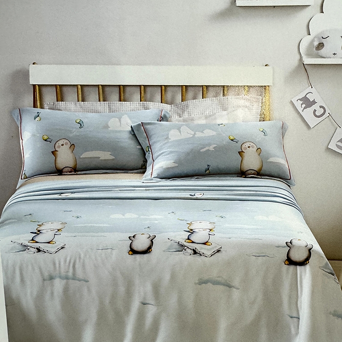 威克凯丽 2024新款特价款竹语天丝软凉席三件套 冰雪聪明