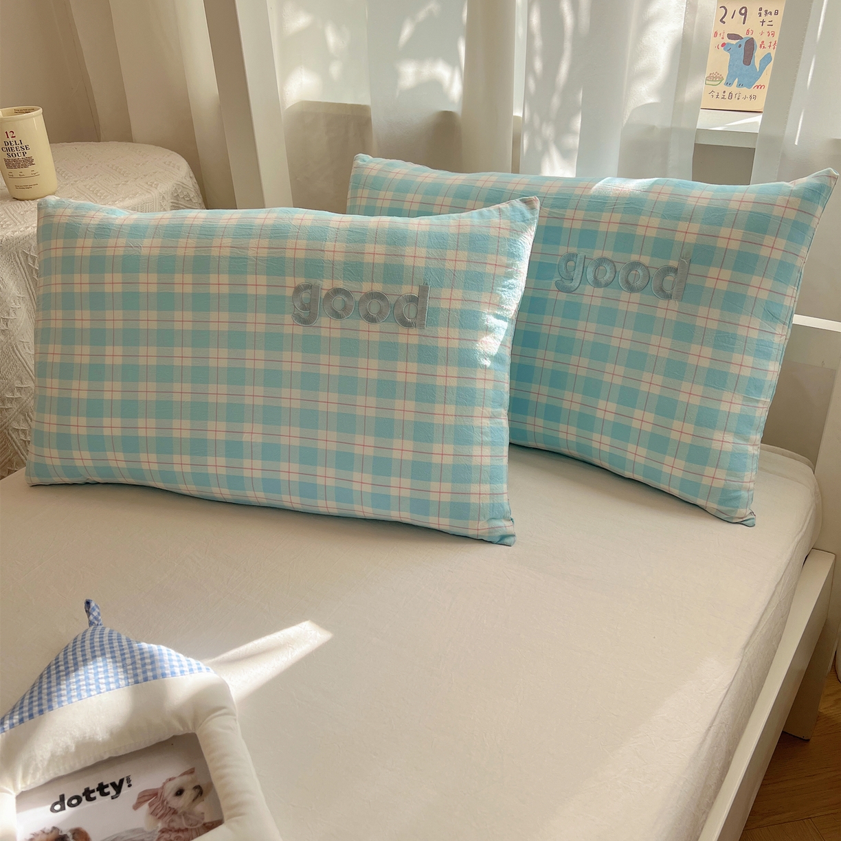 91家纺网 家纺一手货源 找家纺 （总）丽涵家纺 2025新款全棉纯棉色织水洗棉刺绣婴幼儿童枕套枕套单件单枕套-儿童款