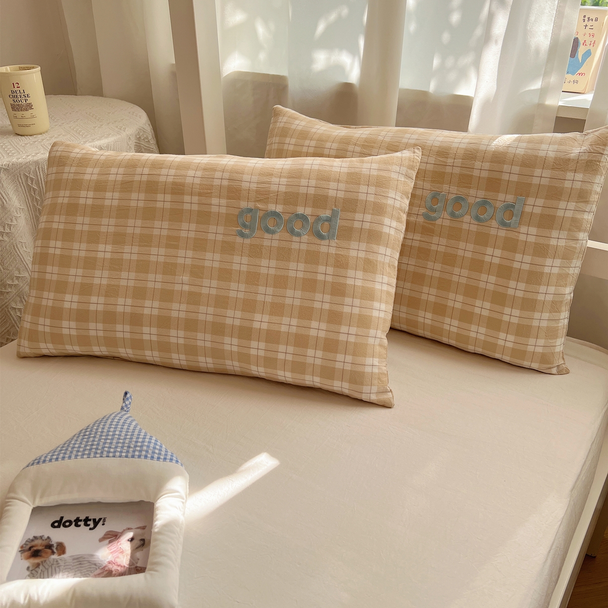 91家纺网 家纺一手货源 找家纺 （总）丽涵家纺 2025新款全棉纯棉色织水洗棉刺绣婴幼儿童枕套枕套单件单枕套-儿童款