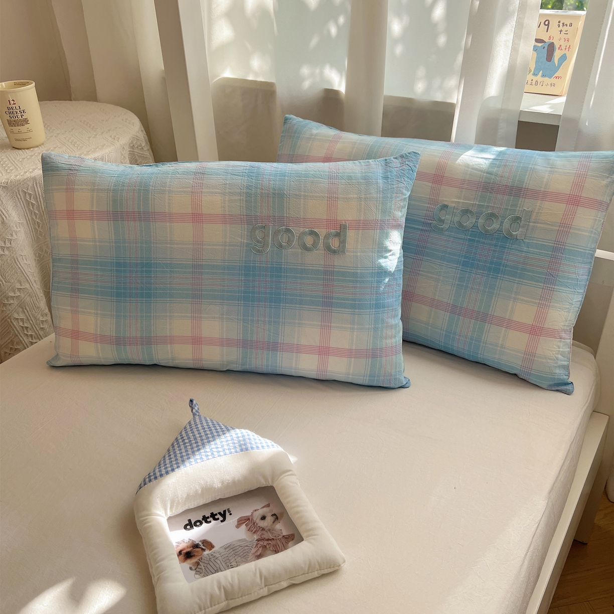 91家纺网 家纺一手货源 找家纺 （总）丽涵家纺 2025新款全棉纯棉色织水洗棉刺绣婴幼儿童枕套枕套单件单枕套-儿童款