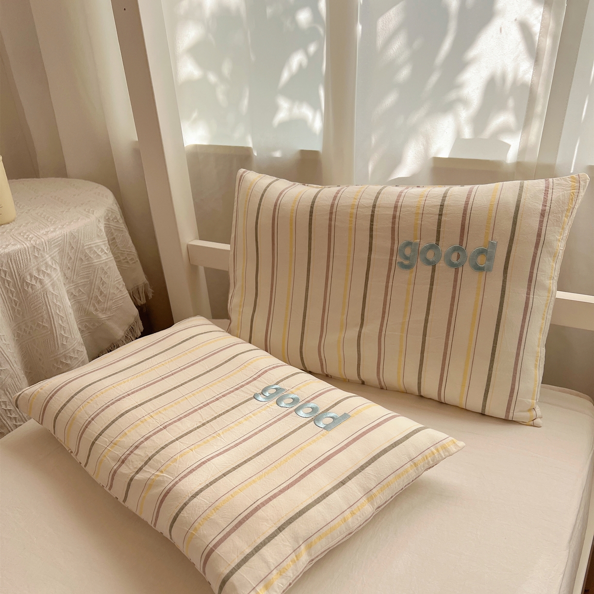 91家纺网 家纺一手货源 找家纺 （总）丽涵家纺 2025新款全棉纯棉色织水洗棉刺绣婴幼儿童枕套枕套单件单枕套-儿童款