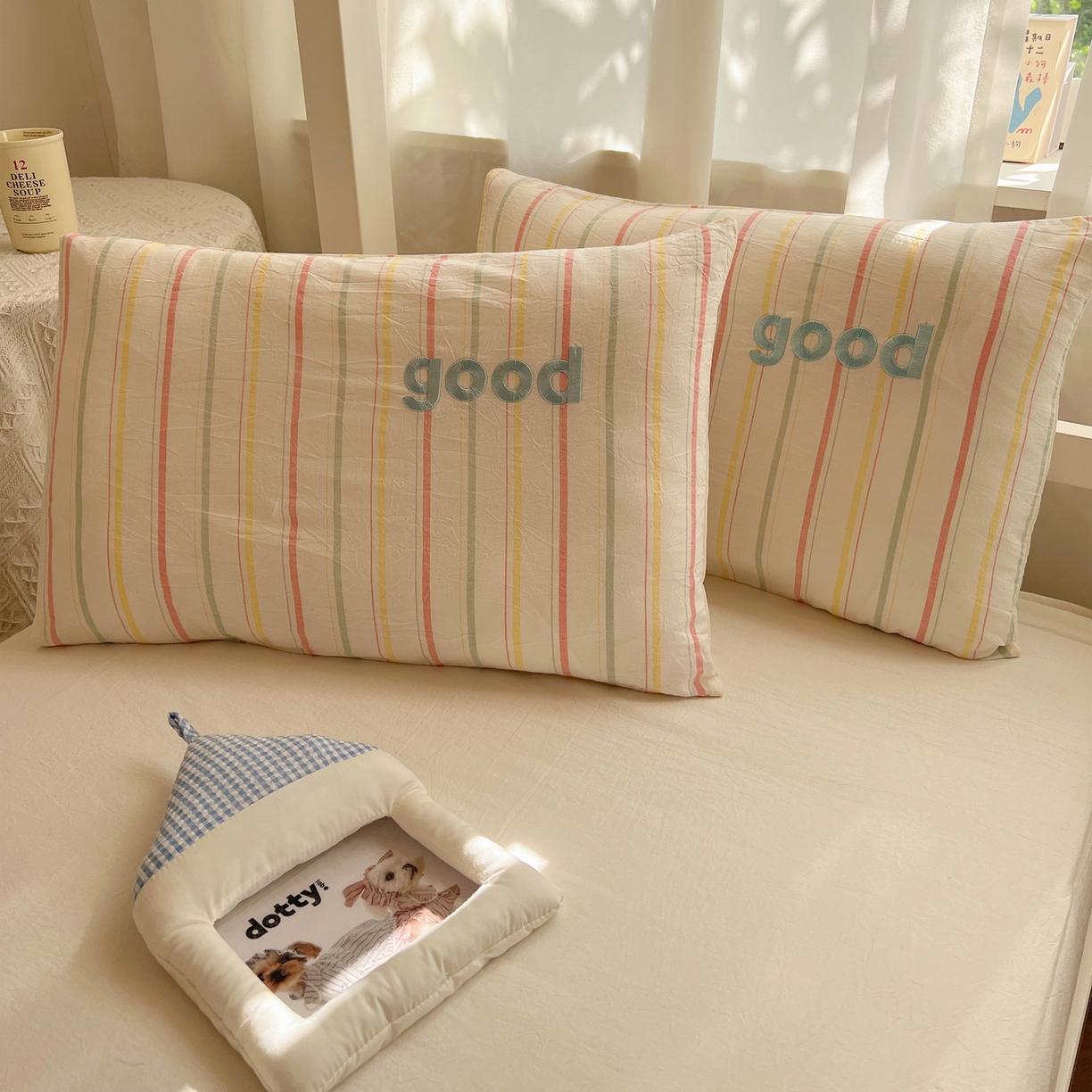 91家纺网 家纺一手货源 找家纺 （总）丽涵家纺 2025新款全棉纯棉色织水洗棉刺绣婴幼儿童枕套枕套单件单枕套-儿童款