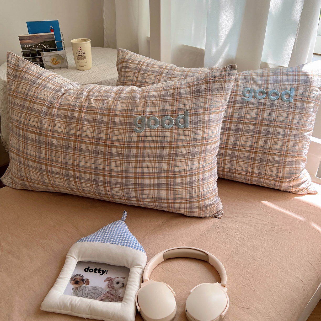 91家纺网 家纺一手货源 找家纺 （总）丽涵家纺 2025新款全棉纯棉色织水洗棉刺绣单品枕套枕套单件单枕套-常规单人款