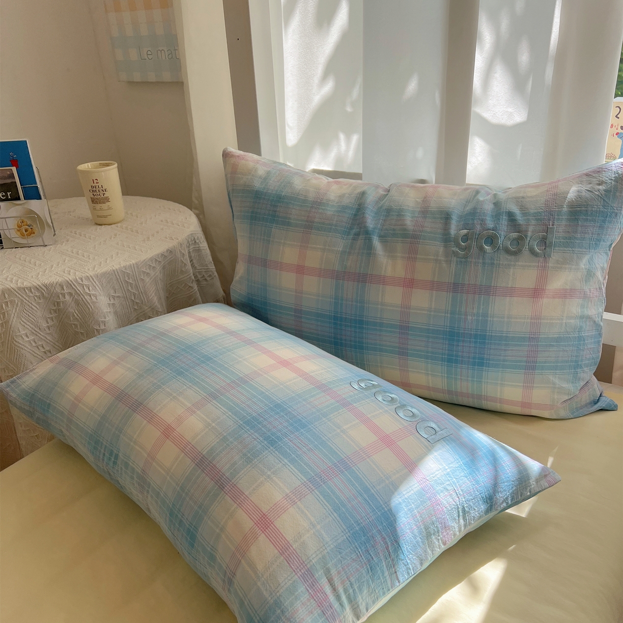 91家纺网 家纺一手货源 找家纺 （总）丽涵家纺 2025新款全棉纯棉色织水洗棉刺绣单品枕套枕套单件单枕套-常规单人款