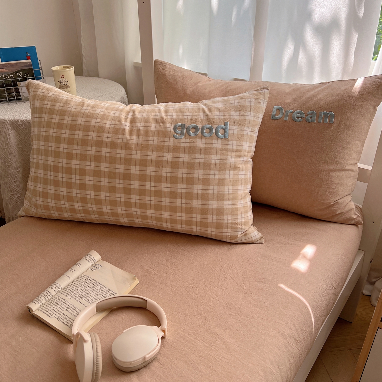 91家纺网 家纺一手货源 找家纺 （总）丽涵家纺 2025新款全棉纯棉色织水洗棉刺绣单品枕套枕套单件单枕套-常规单人款