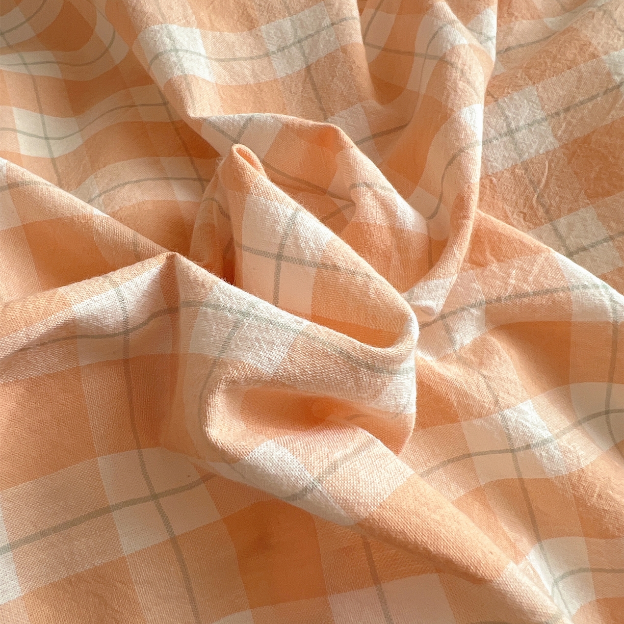 91家纺网 家纺一手货源 找家纺 丽涵家纺 2025新款全棉纯棉色织水洗棉刺绣单品枕套枕套单件单枕套-常规单人款 尚格-橘