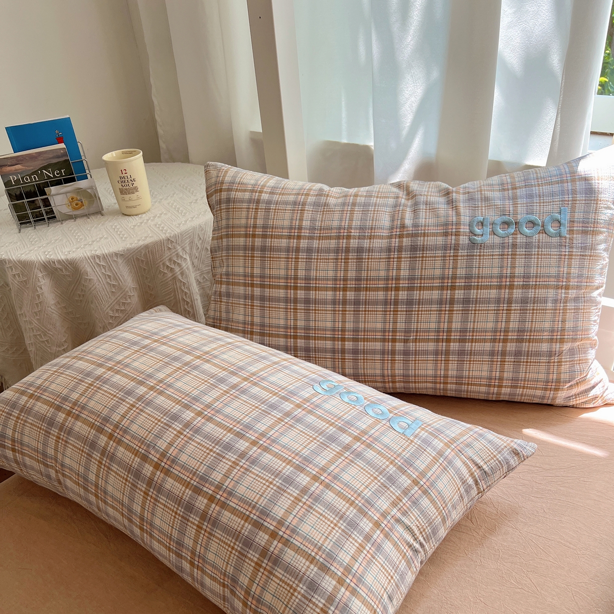 91家纺网 家纺一手货源 找家纺 丽涵家纺 2025新款全棉纯棉色织水洗棉刺绣单品枕套枕套单件单枕套-常规单人款 青春