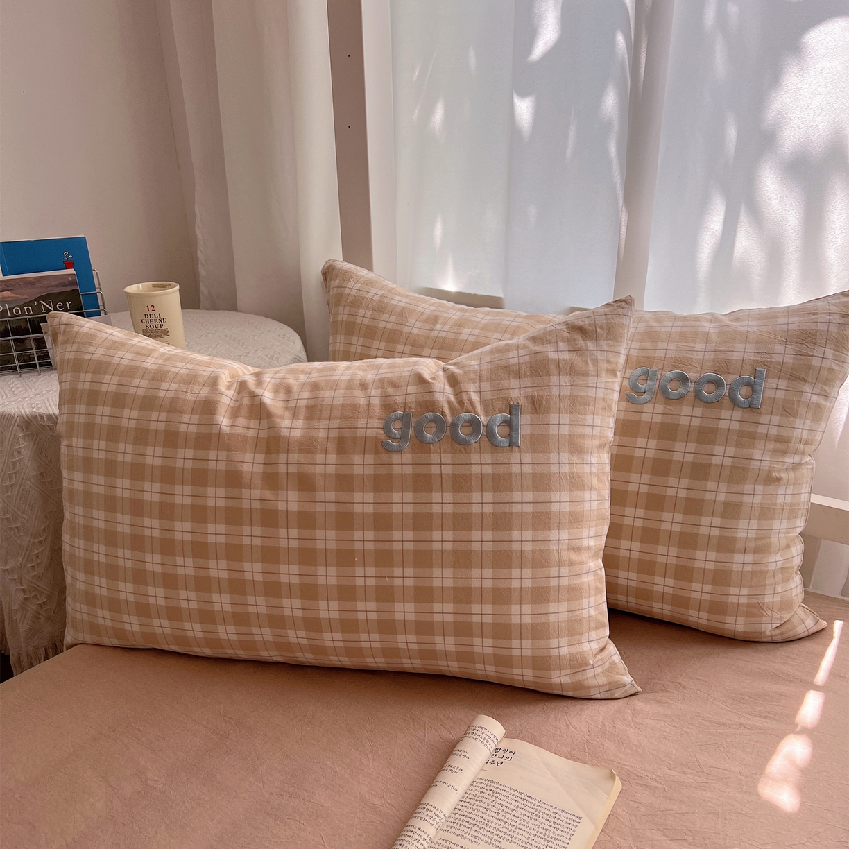 91家纺网 家纺一手货源 找家纺 （总）丽涵家纺 2025新款全棉纯棉色织水洗棉刺绣单品枕套枕套单件单枕套-常规单人款