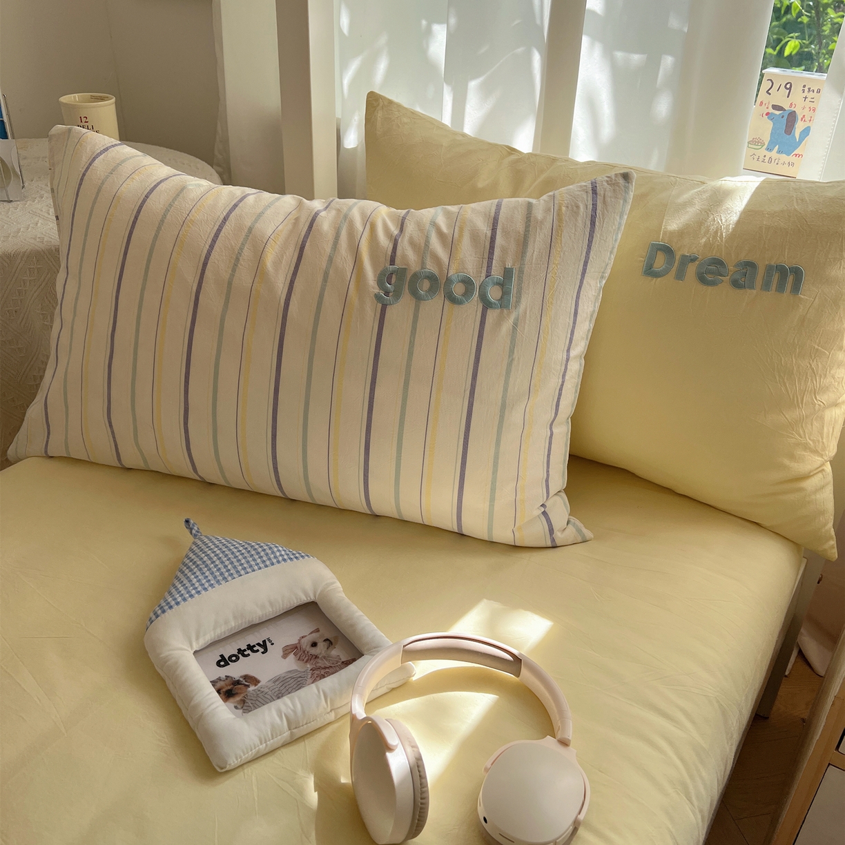 91家纺网 家纺一手货源 找家纺 丽涵家纺 2025新款全棉纯棉色织水洗棉刺绣单品枕套枕套单件单枕套-常规单人款 韵律-紫