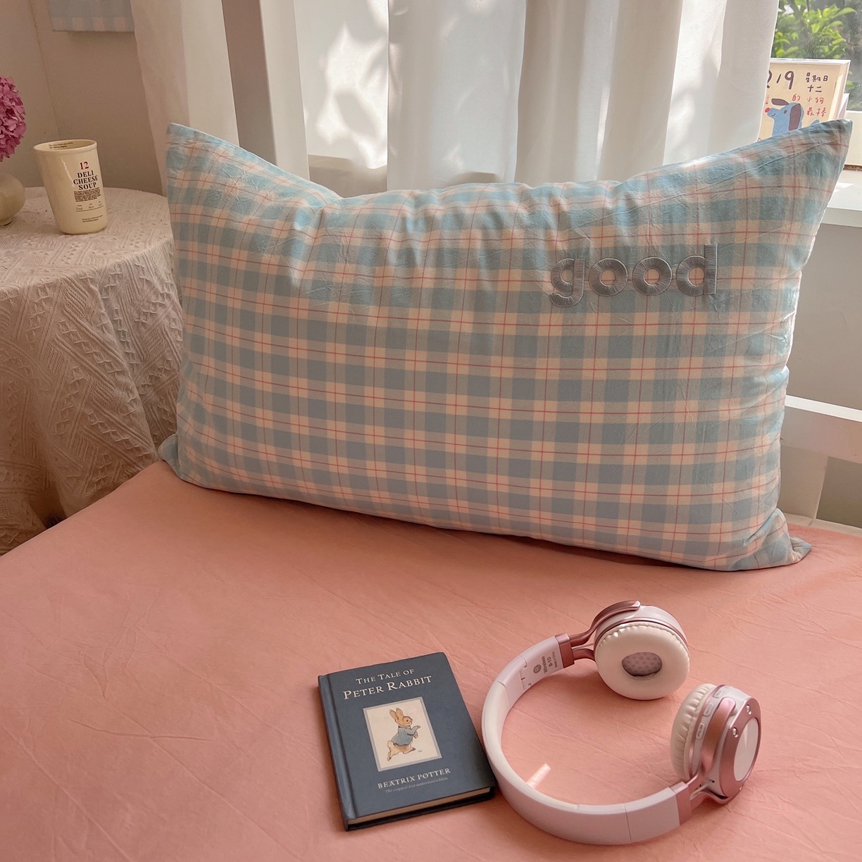 91家纺网 家纺一手货源 找家纺 丽涵家纺 2025新款全棉纯棉色织水洗棉刺绣单品枕套枕套单件单枕套-常规单人款 尚格-蓝