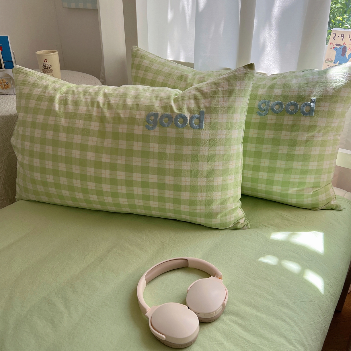 91家纺网 家纺一手货源 找家纺 （总）丽涵家纺 2025新款全棉纯棉色织水洗棉刺绣单品枕套枕套单件单枕套-常规单人款