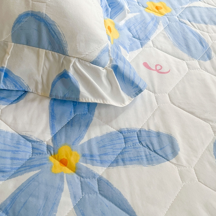 91家纺网 家纺一手货源 找家纺 （总）雨田 2022新款韩版夹棉床裙三件套