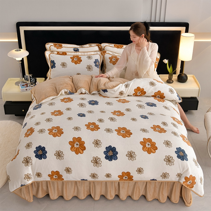 91家纺网 家纺一手货源 找家纺 （总推）诺梵家纺 2025新款8.5斤牛奶绒四件套金貂绒法莱绒水晶绒珊瑚绒