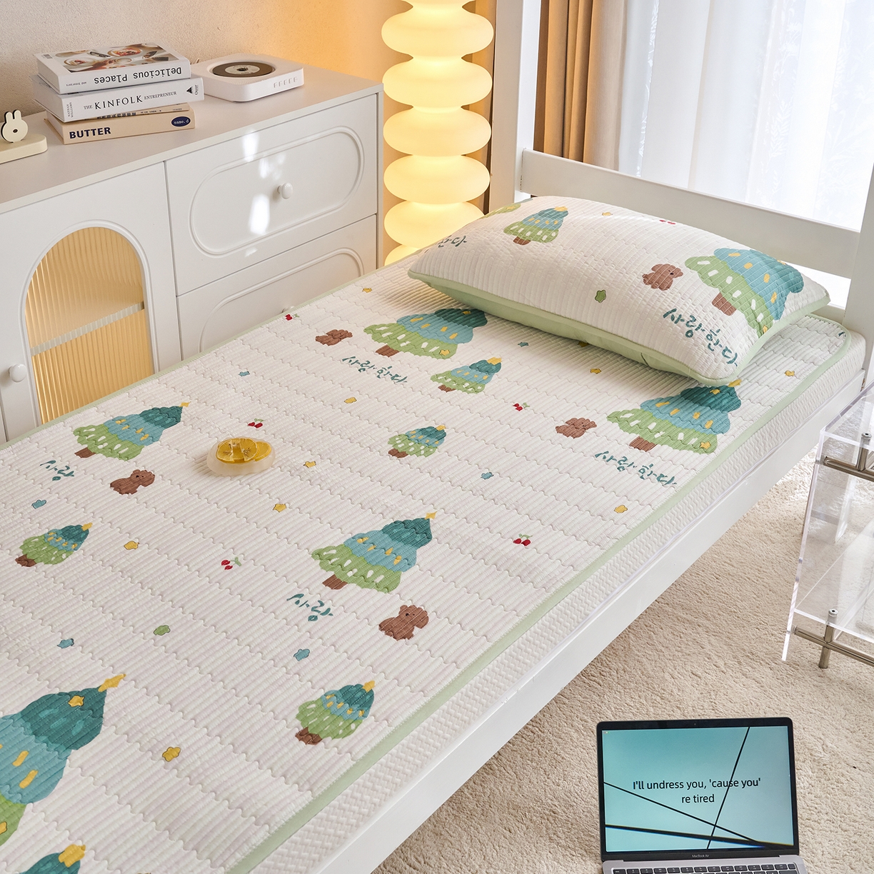 91家纺网 家纺一手货源 找家纺 X猫先生 2025小清新全棉学生床盖-新增花型 奇趣森林