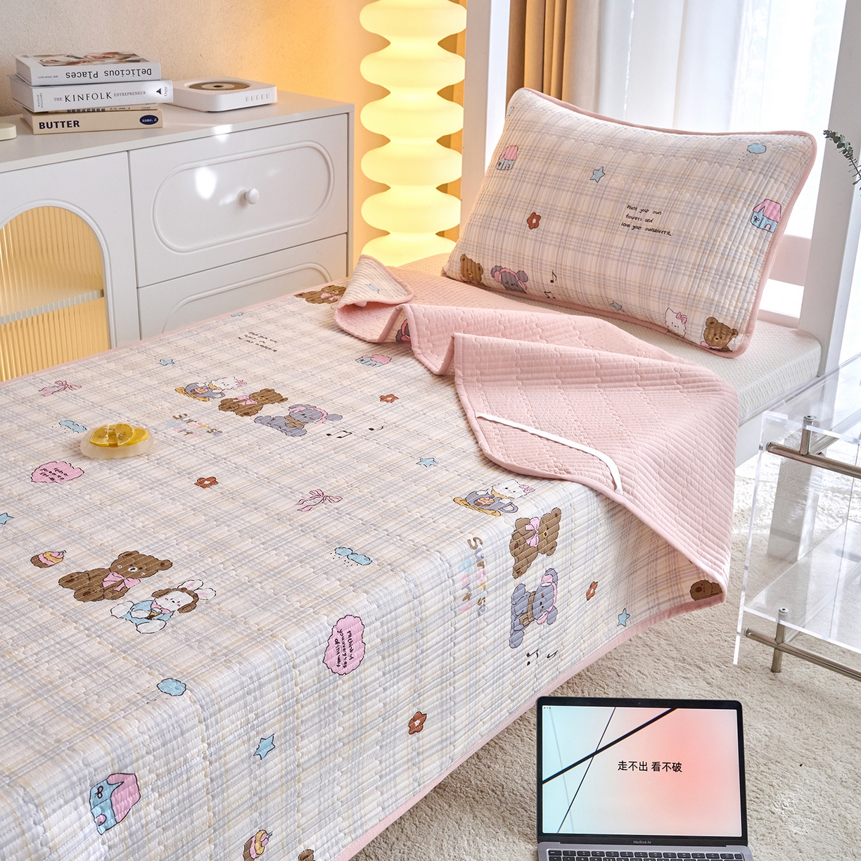 91家纺网 家纺一手货源 找家纺 X猫先生 2025小清新全棉学生床盖-新增花型 童谣