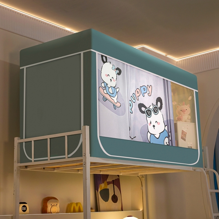 91家纺网 家纺一手货源 找家纺 世婕 2025新款高精密梭织强遮光学生宿舍卡通蚊帐 梭织-运动小子