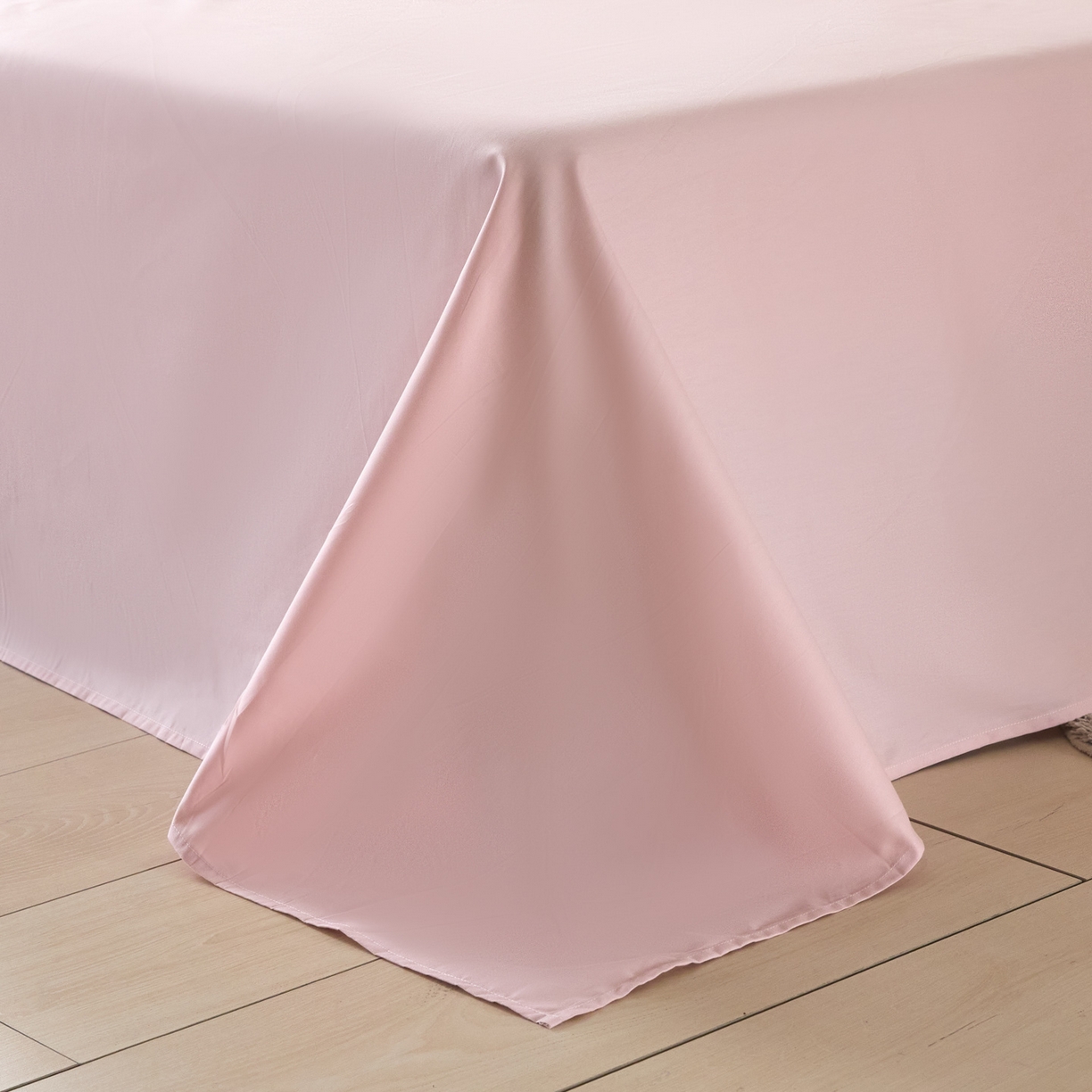 91家纺网 家纺一手货源 找家纺 乐美家纺 2025新款全棉双拼单被套 丁香紫+芍药粉