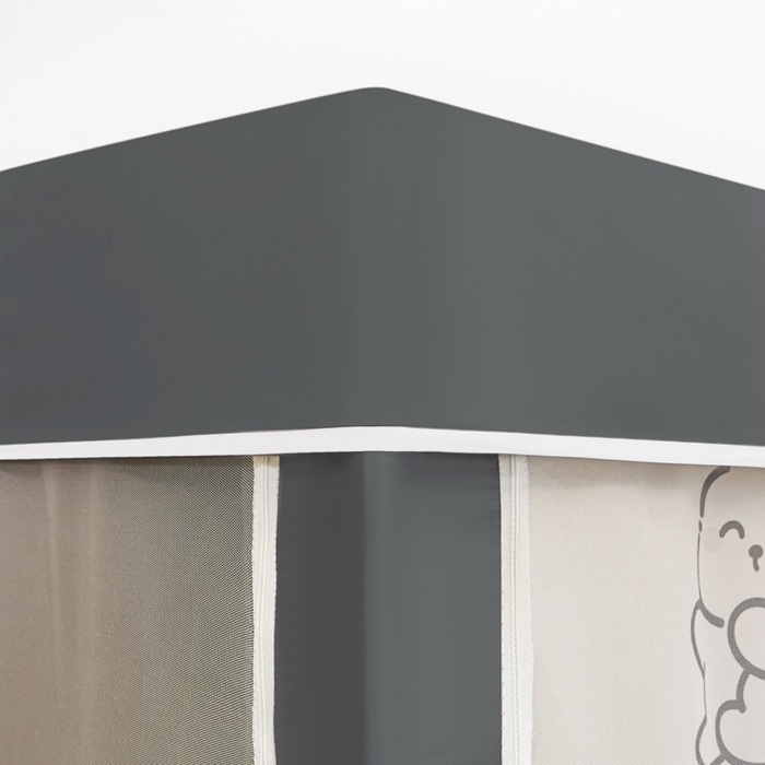 91家纺网 家纺一手货源 找家纺 世婕 2025新款高精密梭织强遮光学生宿舍卡通蚊帐 梭织-深灰