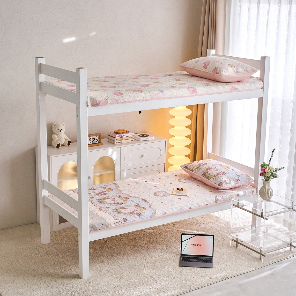 91家纺网 家纺一手货源 找家纺 X猫先生 2025小清新全棉学生床盖-新增花型 小羊肖恩