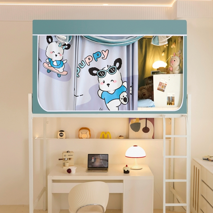 91家纺网 家纺一手货源 找家纺 世婕 2025新款高精密梭织强遮光学生宿舍卡通蚊帐 梭织-运动小子