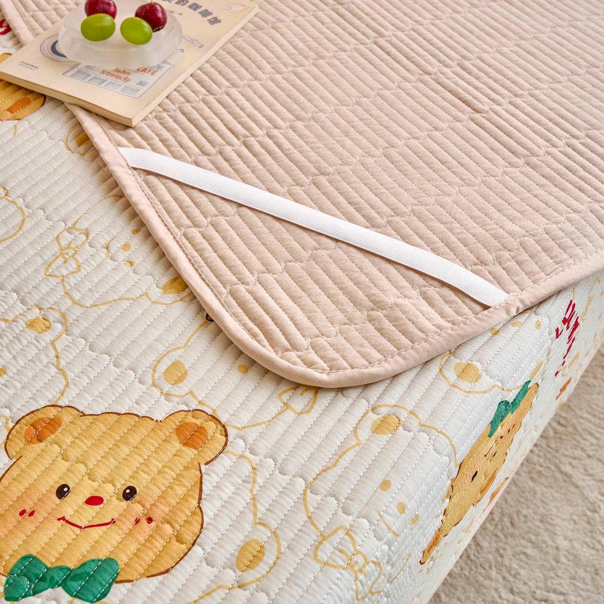 91家纺网 家纺一手货源 找家纺 X猫先生 2025小清新全棉学生床盖-新增花型 瑞迪熊