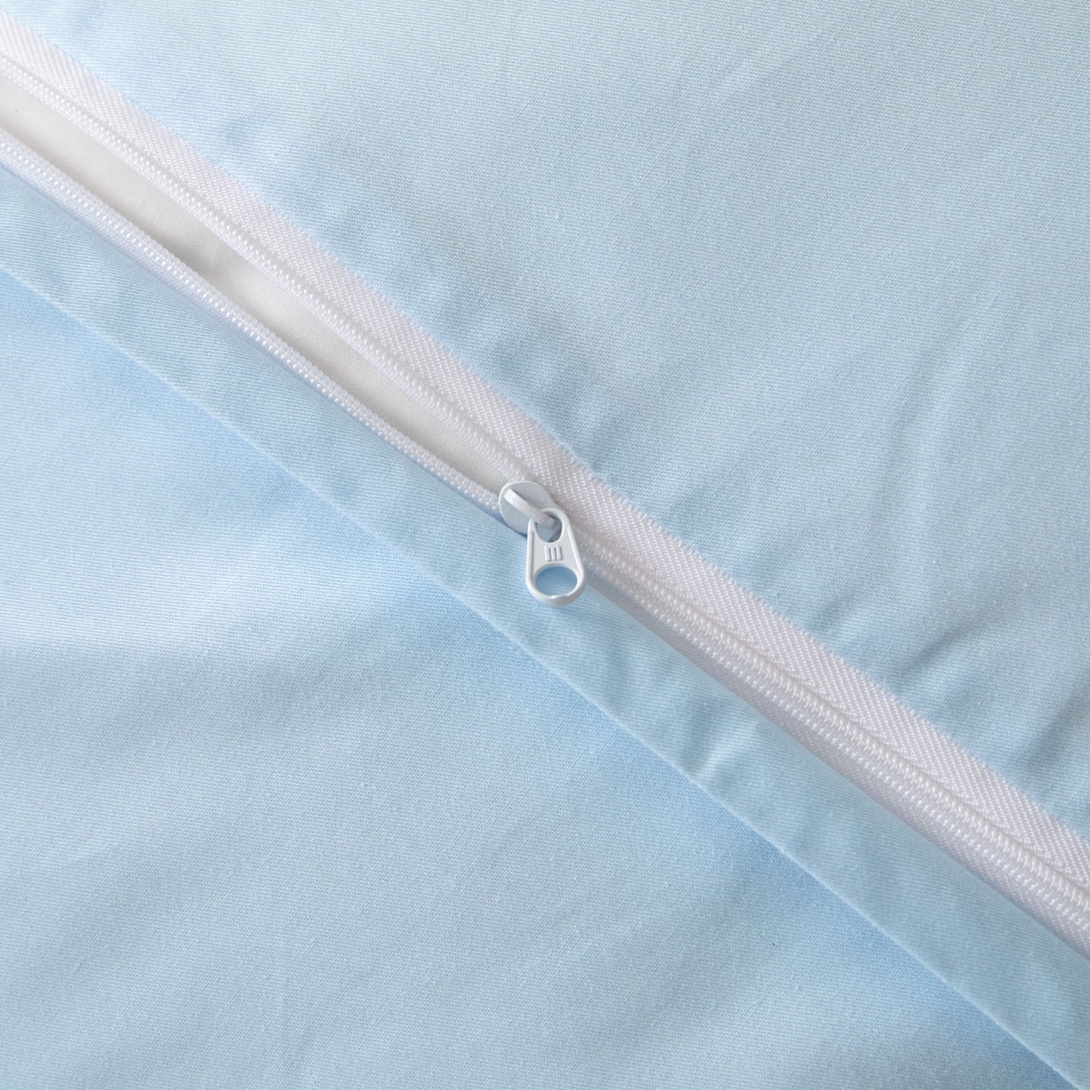 91家纺网 家纺一手货源 找家纺 乐美家纺 2025新款全棉双拼单被套 微微紫+粉末蓝