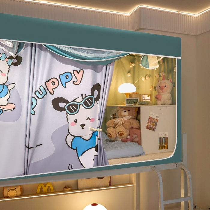 91家纺网 家纺一手货源 找家纺 世婕 2025新款高精密梭织强遮光学生宿舍卡通蚊帐 梭织-运动小子